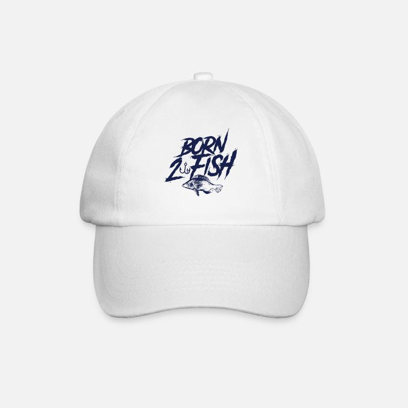 Né pour pêcher du poisson - Casquette classique - blanc/blanc