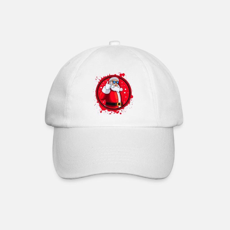Weihnachtsmann Santa Cool Klecks - Baseballkappe - Weiß/Weiß