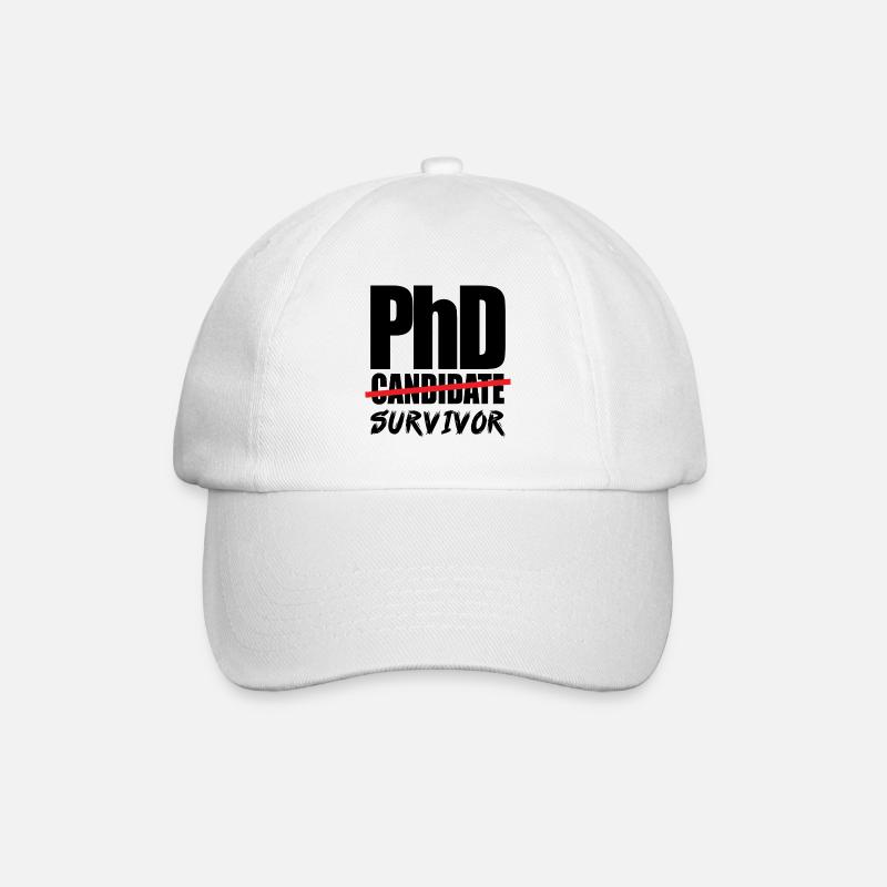 Abschlussgeschenk Phd Uni Spruch - Baseballkappe - Weiß/Weiß