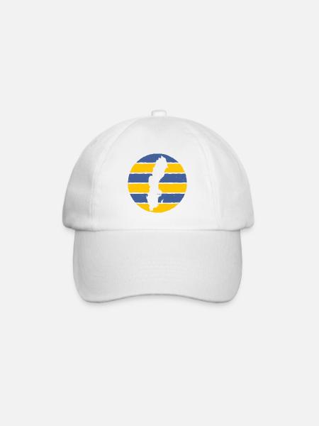 Schweden Flagge Skandinavien Schwedische Fahne - Baseballkappe - Weiß/Weiß