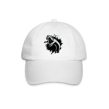 Snake Symbol - Baseball Cap - white/white - Front