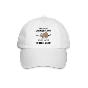 Lustiger Faultier Spruch für Mitarbeiter & Kollege - Baseballkappe - Weiß/Weiß - Vorne