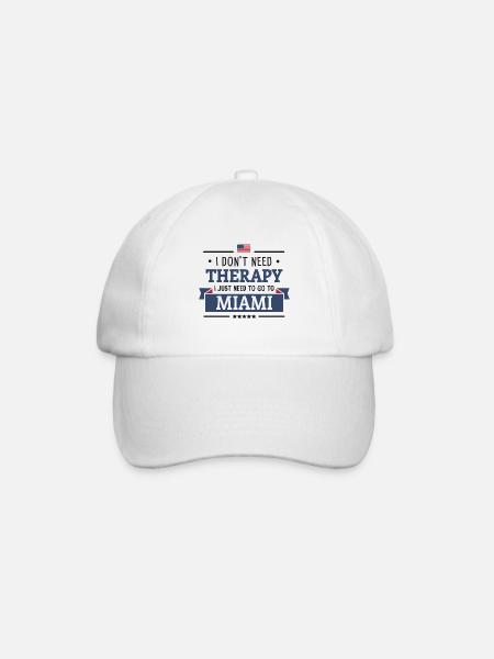 MIAMI THERAPY UNITED STATES USA VOYAGE CADEAU - Casquette classique - blanc/blanc