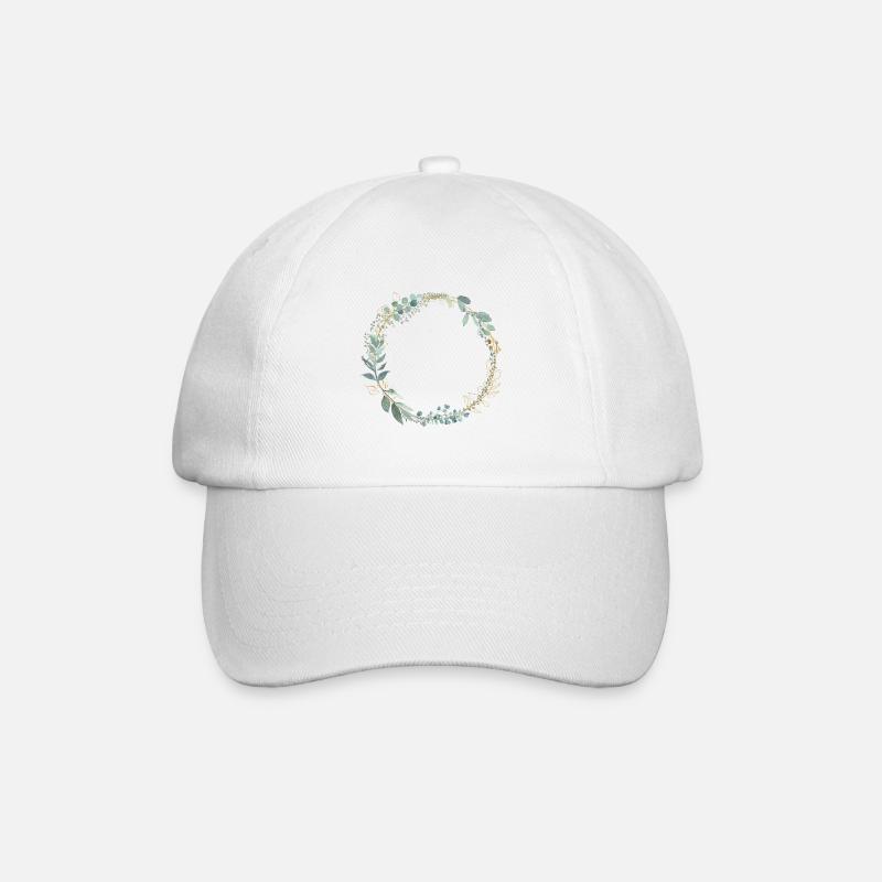 Modern Kranz personalisierbar - Baseballkappe - Weiß/Weiß