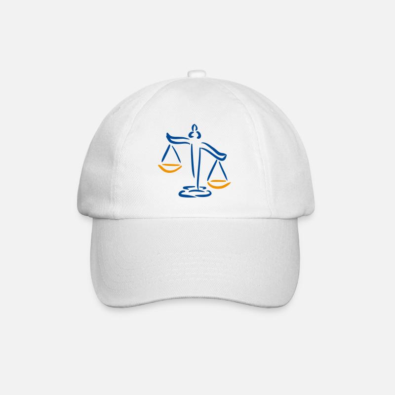 Balance de justice, dessinée à la main - Casquette classique - blanc/blanc