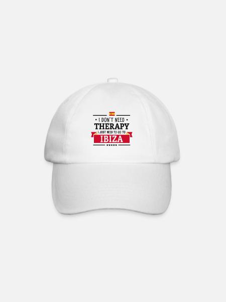 IBIZA THERAPY ESPAGNE FÊTE COOL CADEAU - Casquette classique - blanc/blanc