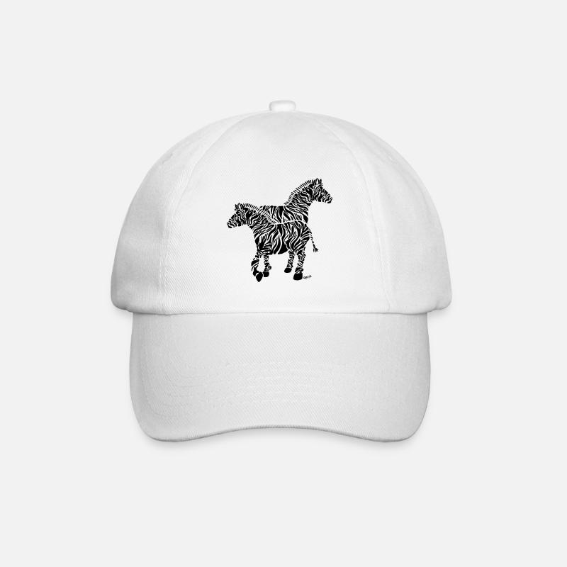 Deux zèbres - Casquette classique - blanc/blanc
