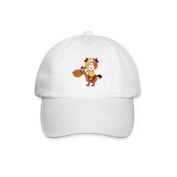 MEERSCHWEINCHEN - PFERD - REITEN - REITSPORT - Baseballkappe - Weiß/Weiß - Vorne