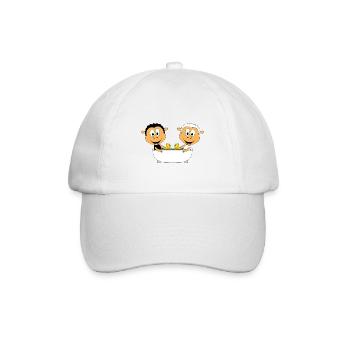 SCHAFE - SHEEPS - BADEWANNE - TIERE - KINDER - Baseballkappe - Weiß/Weiß - Vorne