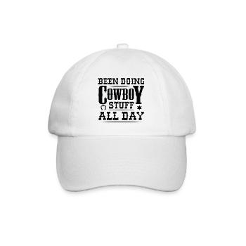 Ich habe den ganzen Tag Cowboy-Sachen gemacht - Baseballkappe - Weiß/Weiß - Vorne