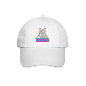 RATTE - WASSERRATTE - POOL - SHAKA - TIERISCH - Baseballkappe - Weiß/Weiß - Vorne