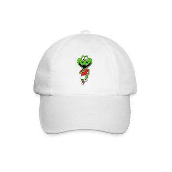 LAUFEN - JOGGEN - SPORT - KROKODIL - BABY - KIND - Baseballkappe - Weiß/Weiß - Vorne