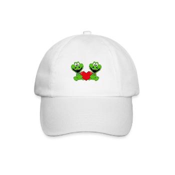 KROKODILE - TIERE - KIND - BABY - LIEBE - Baseballkappe - Weiß/Weiß - Vorne