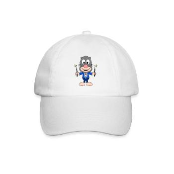 MAULWURF - ZAUBERER - TIER - KIND - BABY - Baseballkappe - Weiß/Weiß - Vorne