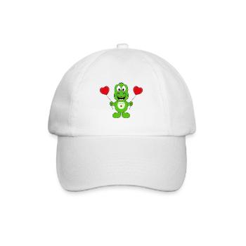 DINO - DINOSAURIER - LIEBE - TIER - KIND - BABY - Baseballkappe - Weiß/Weiß - Vorne