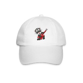 GITARRE - MUSIK - FRETTCHEN - TIER - KIND - BABY - Baseballkappe - Weiß/Weiß - Vorne