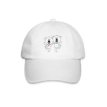 EISBÄREN - TANZEN - LIEBE - TANZPAAR - TIERE - Baseballkappe - Weiß/Weiß - Vorne