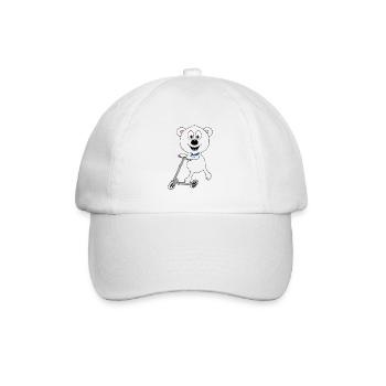 EISBÄR - ROLLER - TIER - KINDER - BABY - Baseballkappe - Weiß/Weiß - Vorne