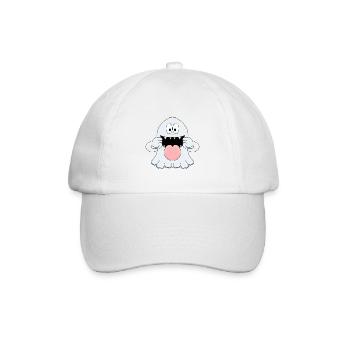 GESPENST - GEIST - KINDER - BABY - HALLOWEEN - Baseballkappe - Weiß/Weiß - Vorne