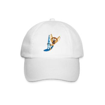 WINDSURFER - SURFER - HYÄNE - WASSERSPORT - Baseballkappe - Weiß/Weiß - Vorne