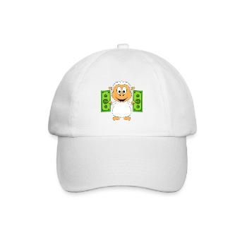 SCHAF - GELD - TIER - TIERISCH - Baseballkappe - Weiß/Weiß - Vorne