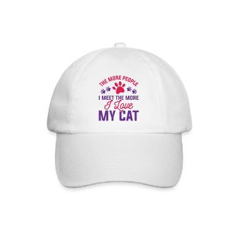 I Love My Cat - Baseball Cap - white/white - Front