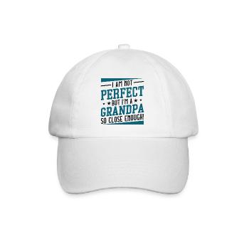 Je ne suis pas parfait mais je suis un grand-père si proche - Casquette classique - blanc/blanc - Devant