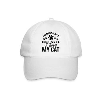 I Love My Cat - Baseball Cap - white/white - Front