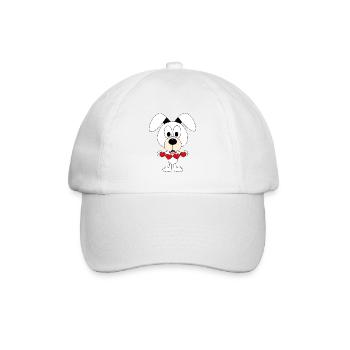 HUND - LIEBE - LOVE - TIERLIEB - Baseballkappe - Weiß/Weiß - Vorne