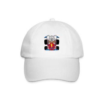 KOALA - RENNAUTO - RENNFAHRER - AUTORENNEN - Baseballkappe - Weiß/Weiß - Vorne
