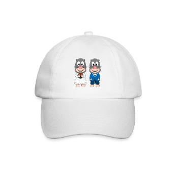 MAULWÜRFE - HOCHZEIT - BRAUT - BRÄUTIGAM - LIEBE - Baseballkappe - Weiß/Weiß - Vorne