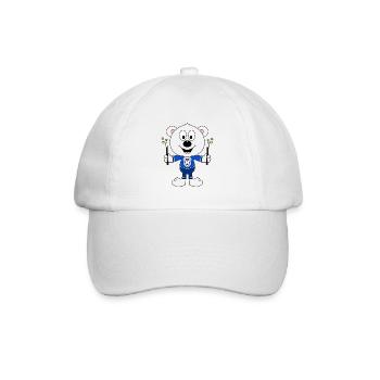 EISBÄR - ZAUBERER - MAGIER - ZAUBERN - TIERISCH - Baseballkappe - Weiß/Weiß - Vorne