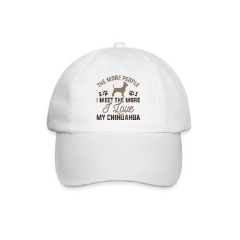 Ich liebe meinen Chihuahua - Baseballkappe - Weiß/Weiß - Vorne