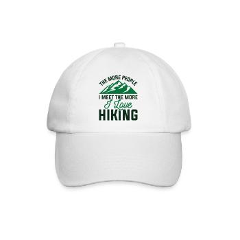 I Love Hiking - Baseball Cap - white/white - Front