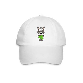 WILDSCHWEIN - KLEEBLATT - TIER - TIERISCH - Baseballkappe - Weiß/Weiß - Vorne