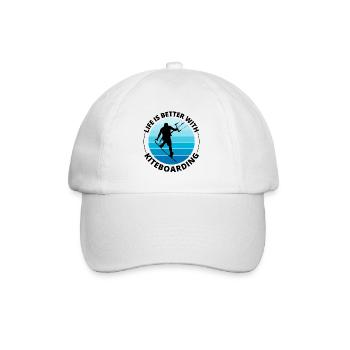 Kitesurfing Kitesurf Kiteboarding Kiteboarder - Baseball Cap - white/white - Front