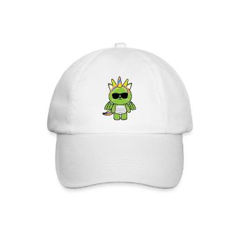 Little Dragon Motif Baby Girl Sweet Green Cool - Baseball Cap - white/white - Front