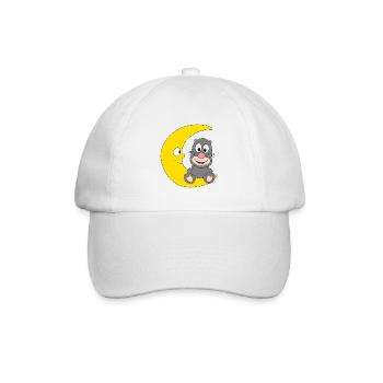 MAULWURF - MOND - TIER - KIND - BABY - Baseballkappe - Weiß/Weiß - Vorne