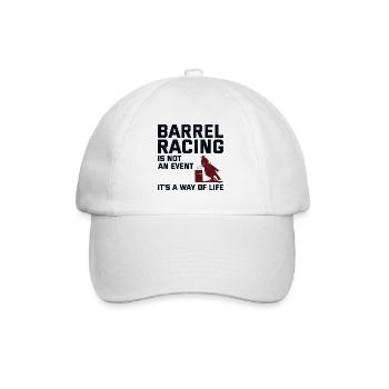 Barrel Racer Racing Reiten Reiten Rennen Rodeo - Baseballkappe - Weiß/Weiß - Vorne