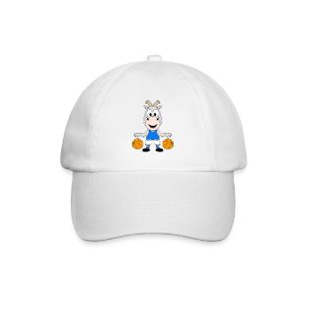 ZIEGE - BASKETBALL - SPORT - TIER - KIND - BABY - Baseballkappe - Weiß/Weiß - Vorne