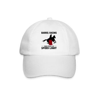 Barrel Racer Racing Reiten Reiten Rennen Rodeo - Baseballkappe - Weiß/Weiß - Vorne