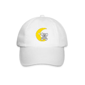 MOND - TIER - KOALA - KIND - BABY - TIERISCH - Baseballkappe - Weiß/Weiß - Vorne