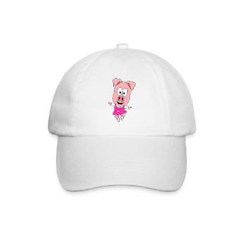 SCHWEIN - TANZEN - TÄNZERIN - BALLETT - BALLERINA - Baseballkappe - Weiß/Weiß - Vorne
