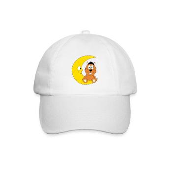 OTTER - BIBER - MARDER - MOND - TIER - KIND - BABY - Baseballkappe - Weiß/Weiß - Vorne
