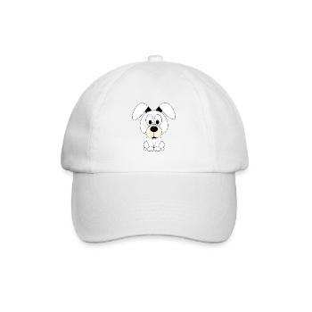 HUND - WELPE - TIER - BABY - KIND - TIERISCH - Baseballkappe - Weiß/Weiß - Vorne