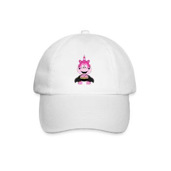 SUPERHELD - EINHORN - PFERD - PONY - KIND - BABY - Baseballkappe - Weiß/Weiß - Vorne