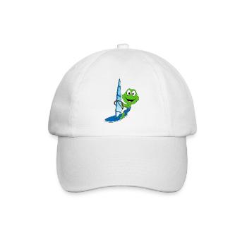 FROSCH - WINDSURFER - WINDSURFEN - SURFEN - SPORT - Baseballkappe - Weiß/Weiß - Vorne