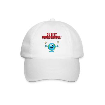 DU BIST WUNDERVOLL! - ERDE - WELT - WUNDERKERZEN - Baseballkappe - Weiß/Weiß - Vorne