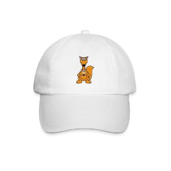 KÄNGURUS - BABY - MAMA - KIND - KÄNGURU - TIERE - Baseballkappe - Weiß/Weiß - Vorne