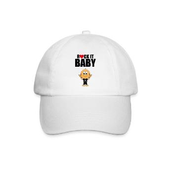 ROCK IT BABY - MUSIKER - FESTIVAL - NACHWUCHS - Baseballkappe - Weiß/Weiß - Vorne
